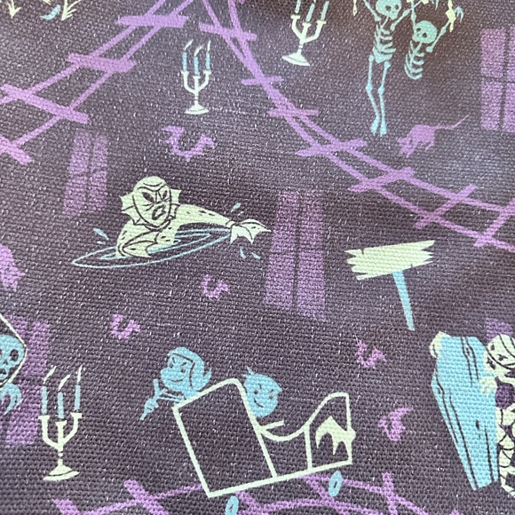 Haunted House Dark Ride Kitschy Witch Tote ➡️FLAWS⬅️ - Picture 6 of 7